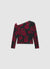 T-shirt aderente monospalla con stampa rose