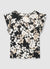 Blusa con stampa floreale e maniche con rouches