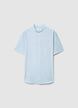 Linen blend shirt with a Mandarin collar - M