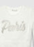 Maglia crop con scritta strass