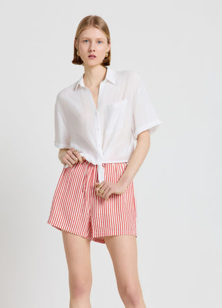 Plain-colour shirt with knot detail