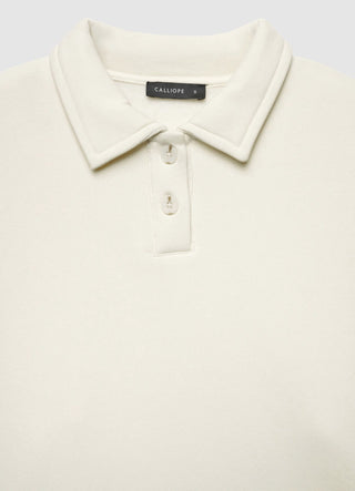 Serafino-Sweatshirt mit Kragen
