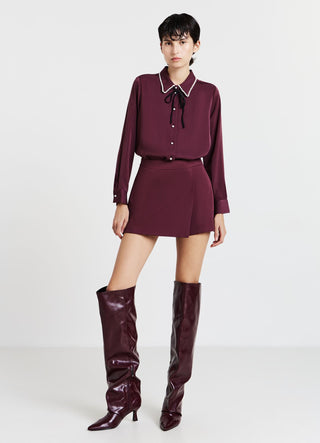 Skort with front panel
