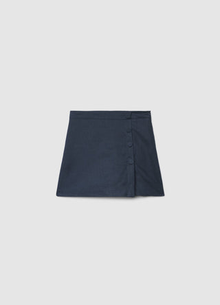 Skort with side buttons