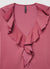 Blusa con volant similsatin