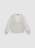 Cardigan traforato con bottoni effetto luccicante