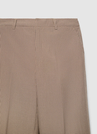 Pantaloni a quadretti a gamba ampia
