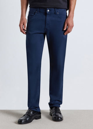 5-pocket trousers in plain drill fabric