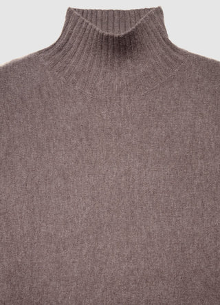Pullover mit Kraterkragen und 3/4-Ärmeln