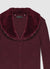 Cardigan a costine con collo effetto pelliccia