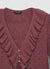 Pointelle cardigan with ruffles