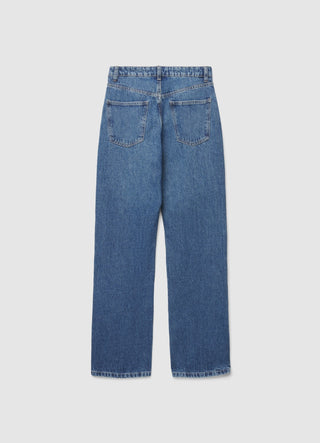 Jeans straight a vita alta