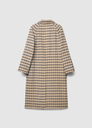 Cappotto monopetto a quadri