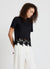 T-shirt con fondo in sangallo
