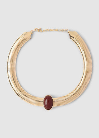 Collana girocollo con pietra ovale