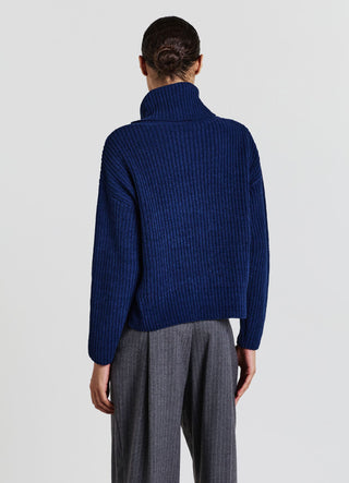 Einfarbiger Rollkragenpullover