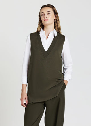 Gilet con scollo a V