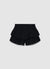 Skort with scalloped eyelet ruffles