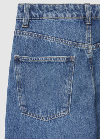 Jeans straight a vita alta