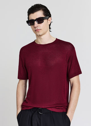 T-shirt tessuto lavorato