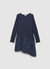 Vestito bitessuto con gonna a quadri