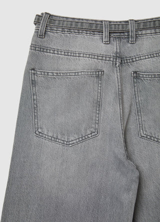 Jeans super wide leg con cintura