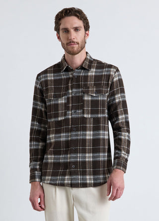Camicia a quadri con tasche applicate