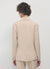 Double-breasted satin-like collar jacket