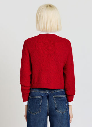 Strickpullover mit Zopfmuster