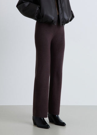 Straight-leg knit trousers