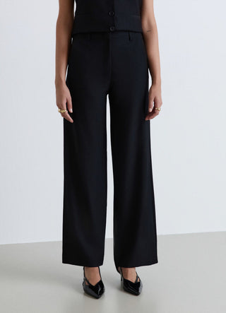 Plain-coloured palazzo trousers