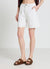 Denim bermuda shorts with pleats