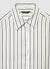 Camicia a righe con colletto classico in simil satin