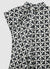 Blusa con collo coreano e fiocco stampa catena