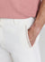 Chino shorts with embroidery pockets
