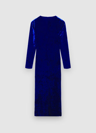 Langes Wickelkleid mit Drapierung