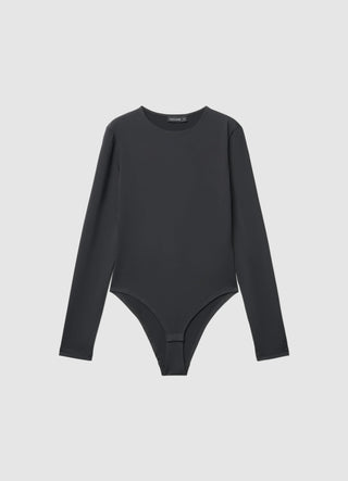 Long-sleeve crew neck bodysuit