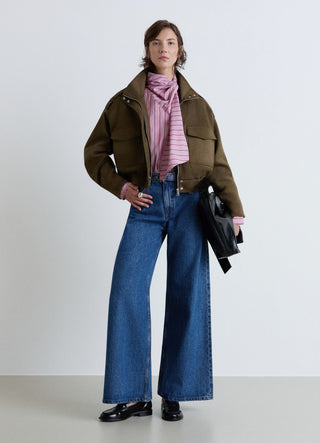 Jeans wide leg con cintura