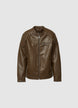 Giubbotto biker similpelle - S