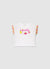 T-shirt con stampa e applicazioni crochet