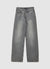 Wide-Leg-Jeans mit asymmetrischer Blende