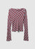 Patterned shawl collar blouse