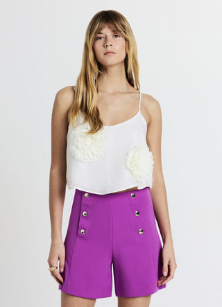 Pantaloncini bottoni oro