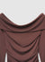 T-shirt con spalle scoperte e arricciature