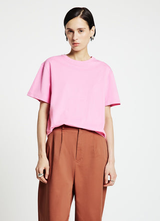 Solid colour crew neck T-shirt
