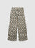 Pantaloni wide leg con stampa pitonata