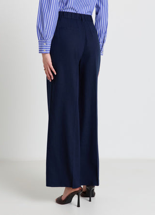 Palazzo trousers in a linen blend