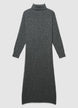 Langes Rollkragenkleid aus Strick - XS