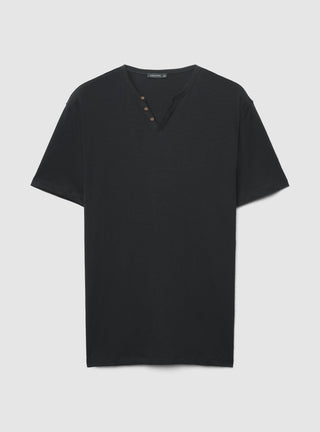 T-shirt serafino a tinta unita