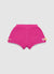 Häkelshorts mit aufgenähten Blumen